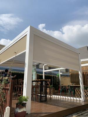 China Aluminum Wind Resistant Outdoor Roller Blinds UV Proof With Gazebo Pergola for sale