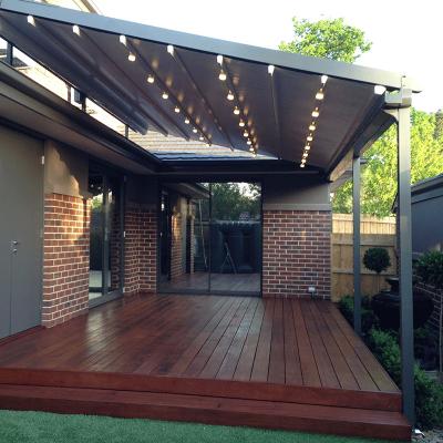 China PVC Pergola Modern Retractable Shade Awning Aluminum Automatic Shade Awnings for sale