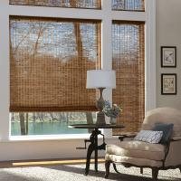 China SGS Sun Protection Manual Roller Blind Reed Shades for sale