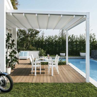 China Private Residence Retractable Awning Automatic Shade Awnings 0.6mm Thickness Fabric for sale