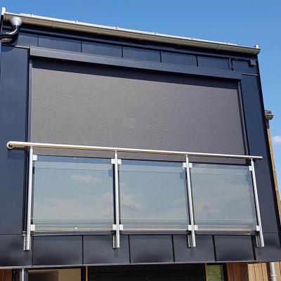China Wind Proof Zip Track Blind , Motorized Roller Blinds SUNC Terrace Cover for sale