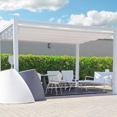 China Waterproof Retractable Awning / Retractable Garden Awning Customized Size for sale