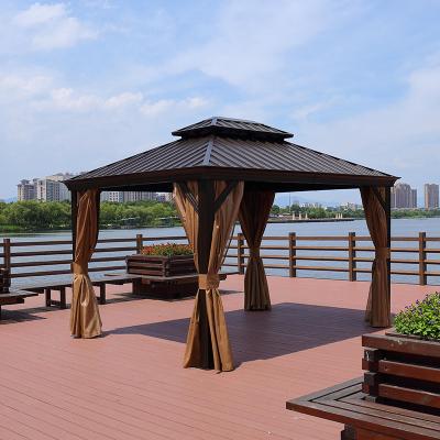 China Garden Party Double Polycarbonate Roof Gazebo Rust Proof for sale