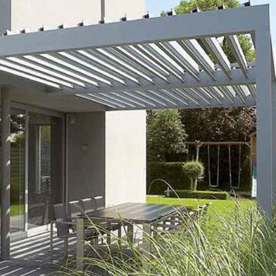 China SGS 10x10 Sliding Cover Aluminum Pergola With Retractable Roof for sale
