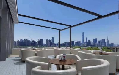 China PVC Sail Awning Retractable Roof Pergola Aluminum Sunshade Pergola for sale