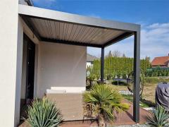 New feedback from Hungary Grey pergola with white louver