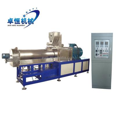 China Auto CAD Layout Twin Screw Extruder for Fish Shrimp Feed Food Processing Line Plant for sale
