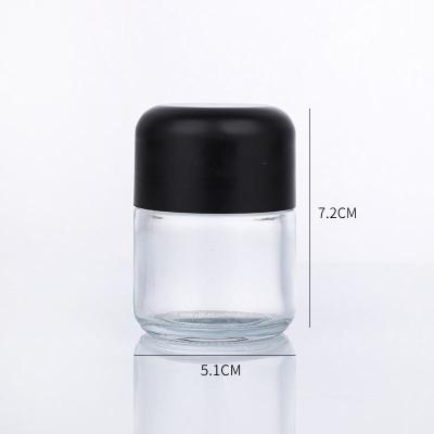 China 2oz 3oz 4oz 5oz Hot Selling Smell Proof Jar Empty Clear Round Flower Containers Childproof Child Resistant Glass Jar for sale