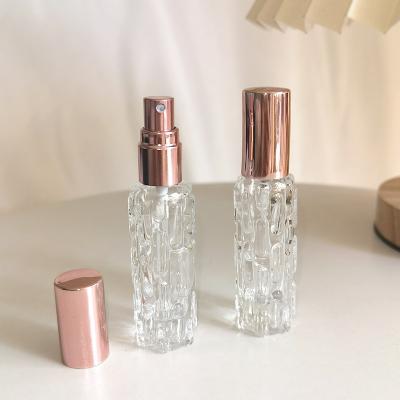 China Empty high quality cosmetic packing square fine mist spray glass perfume bottles custom clear 10ml 15ml perfume Bottle  for sale