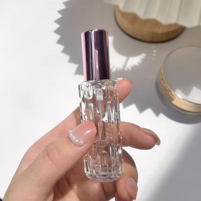 China Refillable 10ml 15ml Square Clear Spray Glass Perfume Bottle With Fine Mist Spray Cosmetic Packing Glass Perfume Bottle for sale