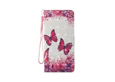 China Butterfly Couple Pink Samsung Note 8 Flip Case Waterproof With Loop for sale
