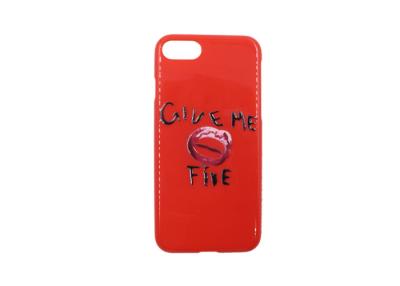 China Apple por encargo Iphone cubre color rojo con me da cinco letras en venta