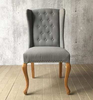 China Oak wood Linen fabric upholstery arm chair/wooden dining chair/desk chair for sale