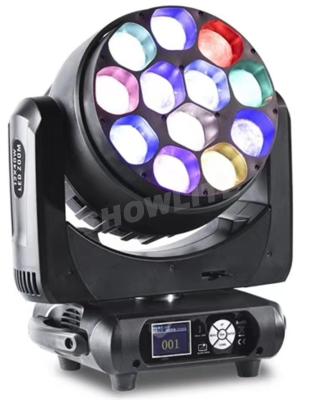 China 12x40 W Rgbw LED Moving Head Light 4 In1 Zoom Wash Moving Head For Cocnert Effect for sale