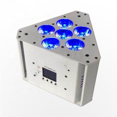 China Control inalámbrico llevado triángulo de Romte APP de la batería de la luz del lavado del par de CHAUVET DJ 6x18w RGBWA+UV LED en venta