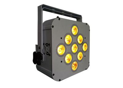 China LED Flat Par 9*18W RGBWA+UV 6in1 stage uplights dj equipment powered wireless LED stage light for sale