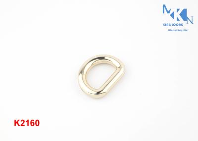 China Galjanoplastia colgante pulida pequeños anillos en D del metal, anillos en D de la aleación del cinc para la fabricación del monedero en venta