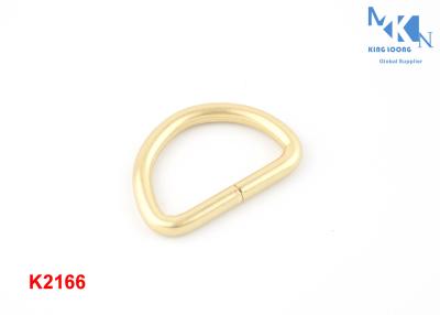 China Iron Hand Polished Purse Rings Hardware , Fashion Style Brass D Ring With Clip for sale