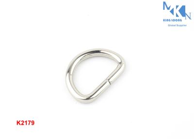 China Custom Design Metal D Ring Belt Buckle , D Ring Hardware For Bag Making for sale