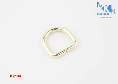 China Brass Color D Ring Buckle 19mm Inner Size Purse Metal Hardware OEM Or ODM Accepted for sale