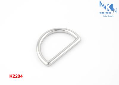 China 32mm Inner Size Zinc Alloy D Ring Buckle Nickle Color Polished Rolling Plating For Men'S Canvas Strap Belt for sale
