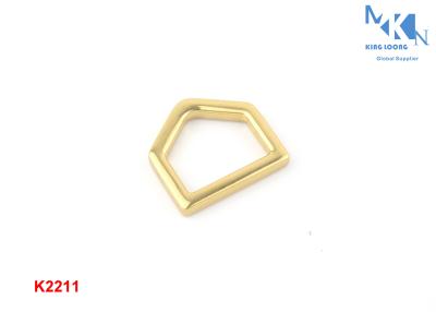 China 18mm Inner Size Square Metal Ring , Housetop Shape D Metal Rings For Bags for sale