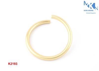 China Bag Brass O Rings Hardware , Adjustable Large Metal Rings Hardware Light Gold Color for sale
