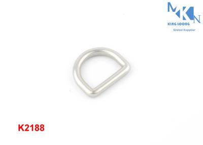 China Purse Rings Hardware / Metal D Ring Buckle Rolling Nickle Color  13mm Inner Size for sale