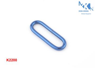 China Multi - Purpose Blue Color Metal Square Buckle For Pet Strap Belt 31mm Inner Size for sale