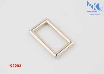 China OEM Or ODM Handbag Rings Hardware , Light Gold Rectangular Metal Rings for sale