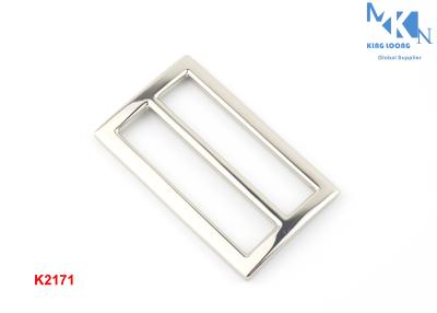 China Diseño modificado para requisitos particulares hardware curvado de los accesorios del bolso de la hebilla de la diapositiva del metal en venta