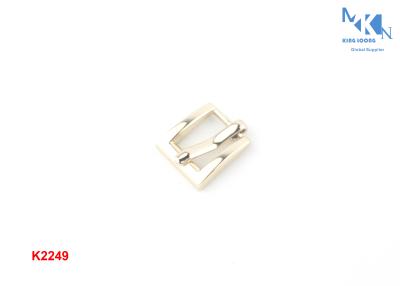 China Zinc Alloy Metal Square Belt Pin BuckleLight Gold Color For Shoes 9mm Inner Size for sale