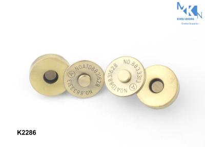 China Bag Fasteners Closures , Magnetic Snap Closures For Bags Brush Anti - Brass for sale