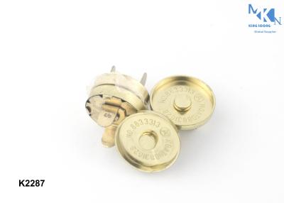 China Tamaño magnético de la cubierta completa del diámetro del botón 18m m del bolso de cobre amarillo diverso para los monederos en venta