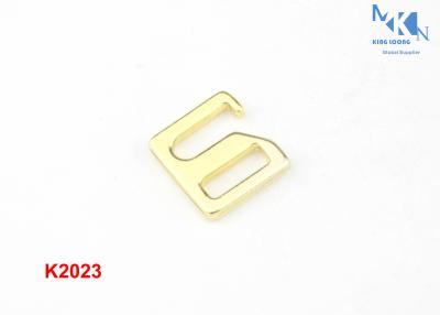 China Light Gold Color Belt Buckle Hardware , Square Metal Slide Buckles For Women ' S Bra for sale