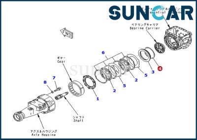 China WA320-6 Gearbox Sealing Ring 419-33-21420 Komatsu Wheel Loaders Replacement Seal Parts for sale