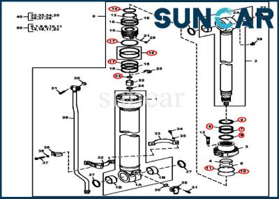 China 4S00847 Arm Seal Kit Excavator Repair Kit For 120D 135D 130G John Deere Cylinder 9288686G for sale