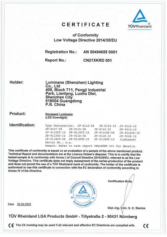 CE LVD - Luminans (Shenzhen) Lighting Co., Ltd.