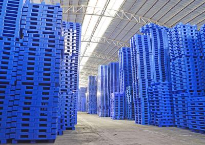 Китай Double Side Face 4 Way Entry Warehouse Plastic Pallet Reversible Industrial продается