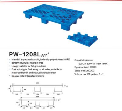 China Maximize Storage Efficiency Stackable Plastic Pallet in Blue Corrosion Resistant for sale