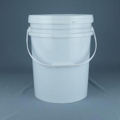 China Long Lasting IML Printing Molded Round Plastic Bucket With Heat Transfer for sale