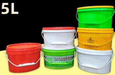 China Fruit Oval Shaped Plastic Bucket with Thermal Transfer and Screen Printing à venda
