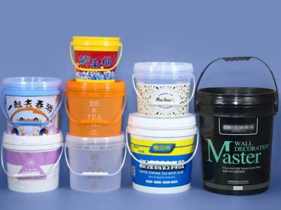 中国 食品包装のための透明なプラスチックバケツ 調整可能なIML印刷 滑らかな表面 販売のため
