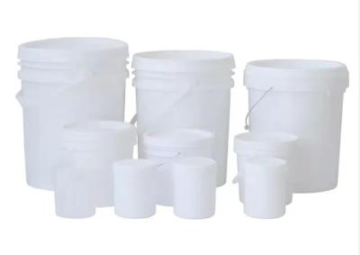 China Round Chemical Bucket for Chemical Storage in White Exterior en venta