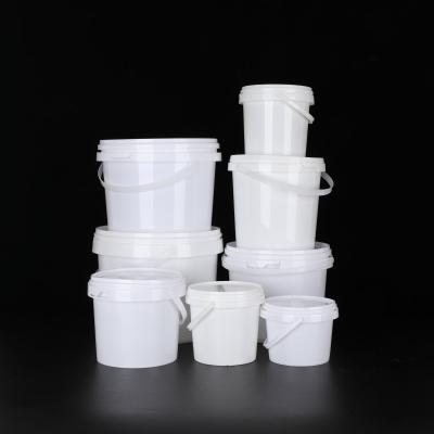 China White Food Grade Bucket / Food Grade Pail with Handle 1L-5L Capacity BPA Free Temperature Safe for sale