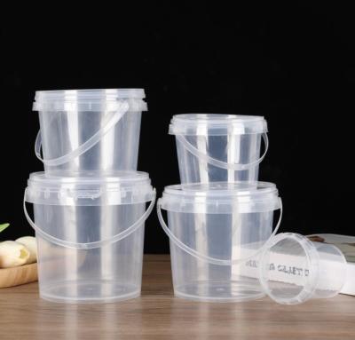China Transparent Food Container Bucket With Custom Logo Multi Purpose Storage Solution for sale