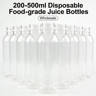 중국 소매 200~500ml 일회용 식품용 투명한 주스 병 판매용