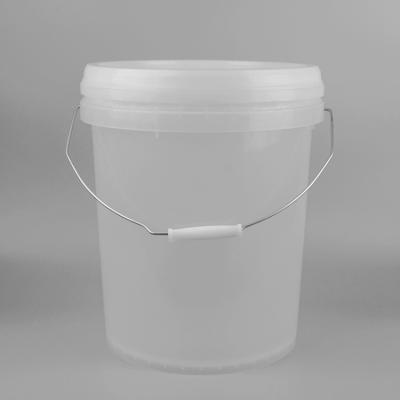 Chine Seau en plastique transparent de polypropylène de 18 litres catégorie comestible de 18 litres à vendre
