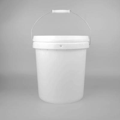 China 13 Liter 3.5 Gallon Plastic Toy Buckets White Round Durable for sale
