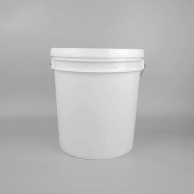 China 14 Liter White Plastic Fertilizer Bucket With Color Printing Film for sale